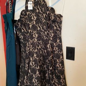 Never worn scallop high neck lace dress